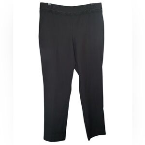 White House Black‎ Market Black The Slim Ankle Dress Pant With Lace Waist Sz 12
